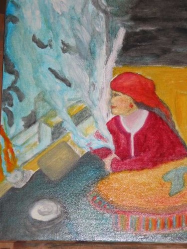 Peinture intitulée "Tibétain" par Zorica Champs, Œuvre d'art originale