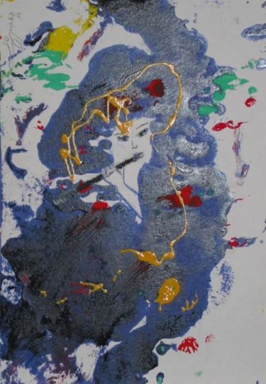 Peinture intitulée "La joueuse de flûte" par Zorica Champs, Œuvre d'art originale
