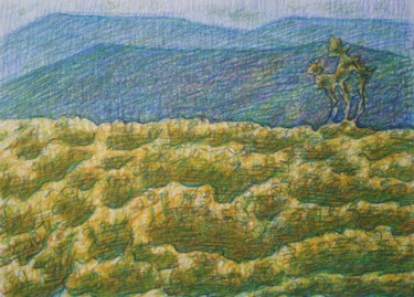 Dibujo titulada "Serra da Santa Justa" por Zory, Obra de arte original, Lápiz