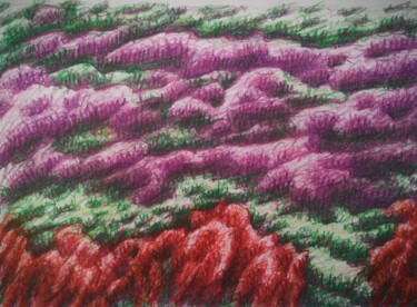Dibujo titulada "Grass carpet" por Zory, Obra de arte original, Lápiz