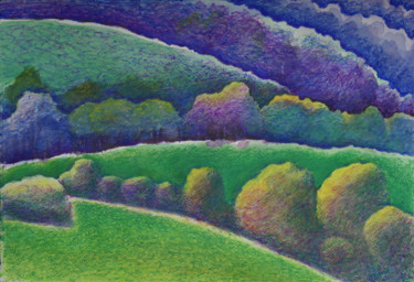 Dessin intitulée "Fields" par Zory, Œuvre d'art originale, Crayon