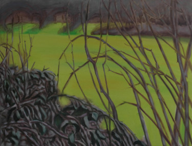 Картина под названием "Field" - Zory, Подлинное произведение искусства, Масло Установлен на Деревянная рама для носилок