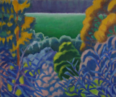 Painting titled "Exotic Fields I" by Zory, Original Artwork, Oil