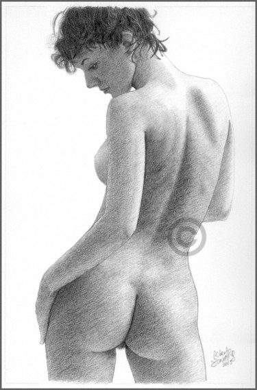 Drawing titled "nudo-3-copyr-200.jpg" by Roberto Zorzettig, Original Artwork, Pencil
