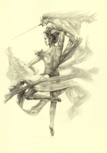 Drawing titled "Dance" by Zosch, Original Artwork, Graphite