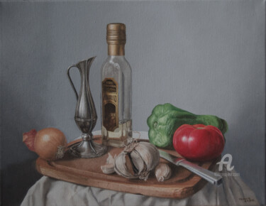Pintura titulada "Ingredientes" por Sergio Zoso, Obra de arte original, Oleo Montado en Bastidor de camilla de madera