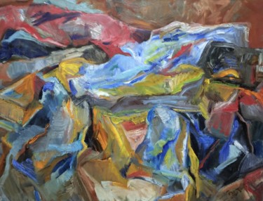 Картина под названием "Landscape" - Artem Zotov, Подлинное произведение искусства, Масло Установлен на Деревянная рама для н…