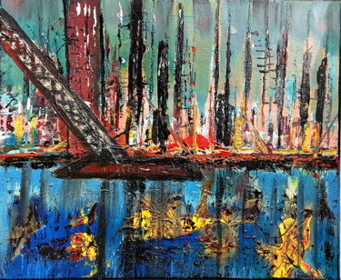 Peinture intitulée "Detroit" par Zougi, Œuvre d'art originale, Acrylique