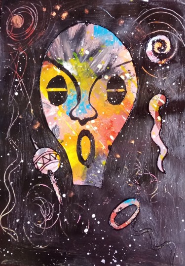 Malerei mit dem Titel "Abstract painting" von Sanaa Zouhir, Original-Kunstwerk, Acryl