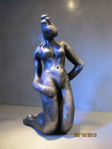 Sculpture titled "Délicatesse" by Zou.Sculpture, Original Artwork, Ceramics