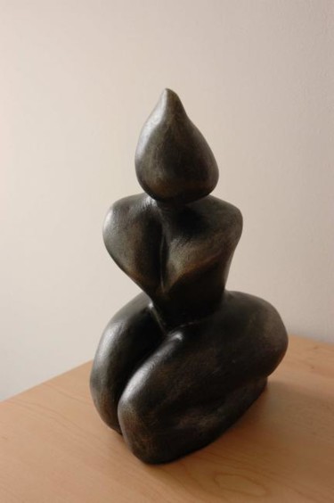 Sculpture intitulée "Humilité" par Zou.Sculpture, Œuvre d'art originale, Terre cuite