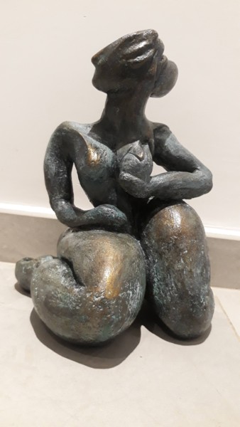 Скульптура под названием "poétique" - Zou.Sculpture, Подлинное произведение искусства, Терракота