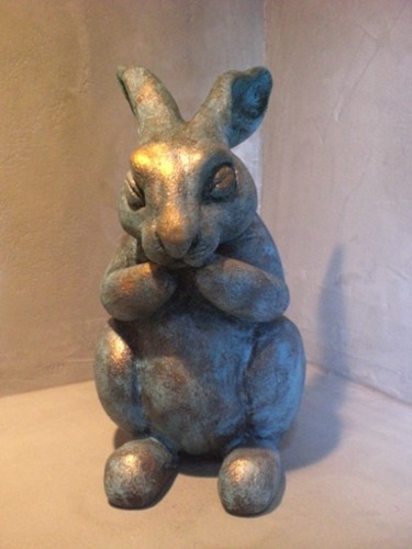 Sculpture intitulée "Rabbit" par Zou.Sculpture, Œuvre d'art originale