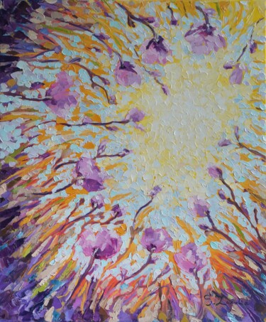 Painting titled "Cosmos" by Svitlana Zozulia, Original Artwork, Oil