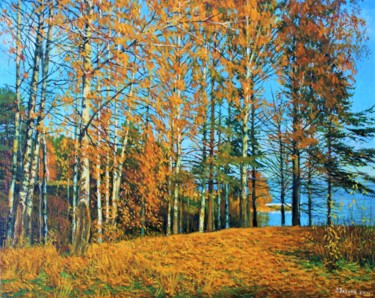 Картина под названием ""Золото октября"" - Сергей Зозуля, Подлинное произведение искусства, Масло