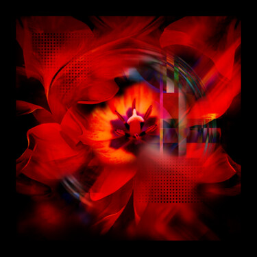 Digitale Kunst mit dem Titel "Tulipfever II." von Edit Zs. Toth (The GRAPH Collection), Original-Kunstwerk, 2D digitale Arbe…