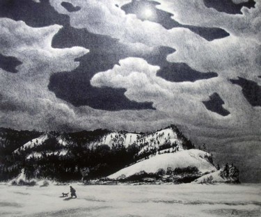Рисунок под названием "Winter" - Aleksey Zuev, Подлинное произведение искусства
