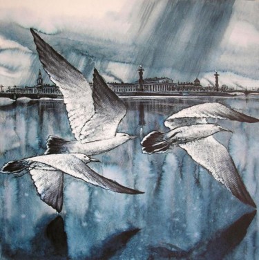 Рисунок под названием "Born to fly" - Aleksey Zuev, Подлинное произведение искусства