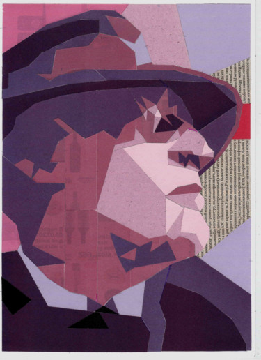 Colagens intitulada "Edvard Munch" por Aleksei Zuev, Obras de arte originais, Colagens