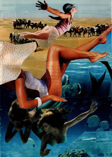 Collages intitulée "A dreamer 2. Or dre…" par Aleksei Zuev, Œuvre d'art originale, Collages