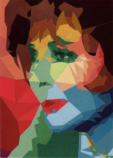 Collages intitulée "Elizabeth Taylor" par Aleksei Zuev, Œuvre d'art originale, Collages