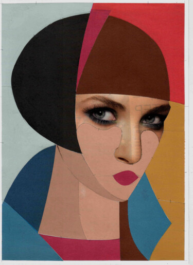 Collages intitolato "Those eyes" da Aleksei Zuev, Opera d'arte originale, Collages
