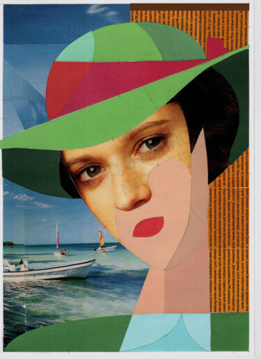 Collages titulada "In green" por Aleksei Zuev, Obra de arte original, Collages