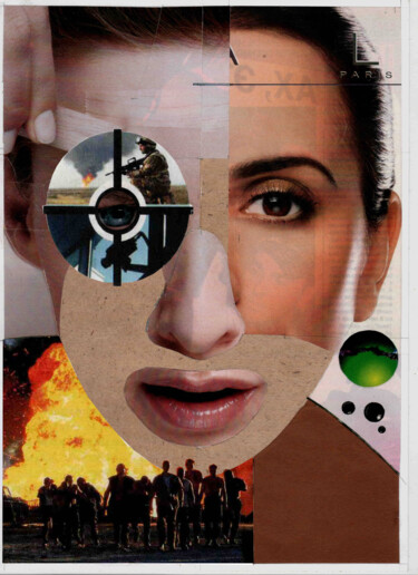 Collages intitulée "On fire" par Aleksei Zuev, Œuvre d'art originale, Collages