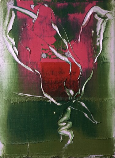 Pintura titulada "ROSA QUE SE ABRE" por Antonio Zugasti Cabrillo, Obra de arte original, Oleo