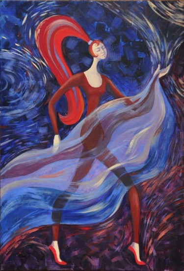 Painting titled "диптих "Вечерняя ме…" by Iuliia Zhukovskaia, Original Artwork