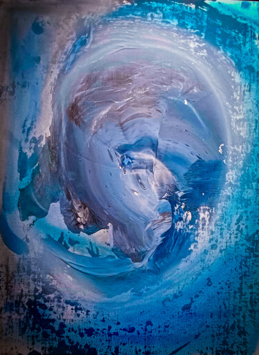 Pintura intitulada "Wave of Uncertainty" por Zulma Brooks, Obras de arte originais, Acrílico