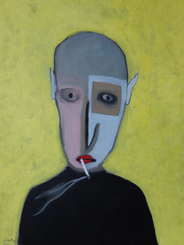 Painting titled "Sidération" by Zulugoodbye, Original Artwork, Acrylic