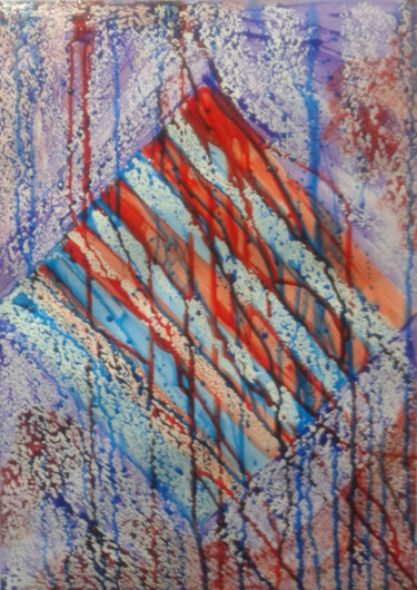 Peinture intitulée "Витражная геометрия…" par Зумрад Аблакулова (Зума), Œuvre d'art originale, Peinture vitrail