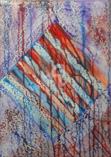 Pintura intitulada "Витражная геометрия…" por Зумрад Аблакулова, Obras de arte originais, Pintura de vitral