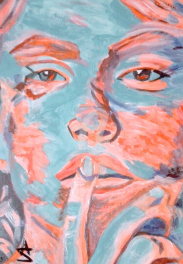 Картина под названием "Молчание 2." - Зумрад Аблакулова, Подлинное произведение искусства, Акрил