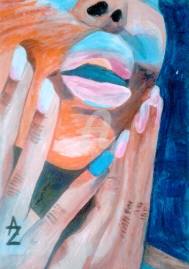 Painting titled "Молчание 1." by Zumrad Ablakulova, Original Artwork, Acrylic