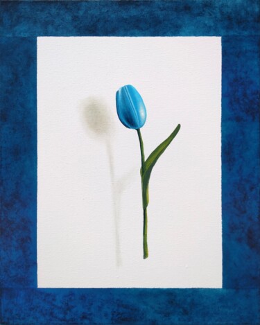 Pittura intitolato "3D tulip" da Zuzana Šmehylová, Opera d'arte originale, Olio