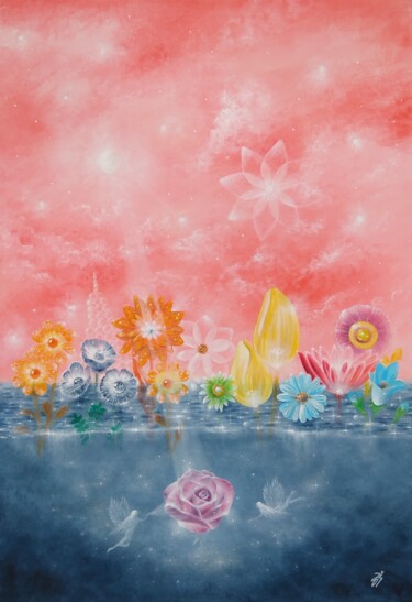 Peinture intitulée "Flowers creation" par Zuzana Šmehylová, Œuvre d'art originale, Huile