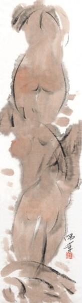 绘画 标题为“河01” 由钟雨, 原创艺术品, 墨