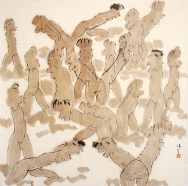 Painting titled "河2010-02" by Zhong Yu, Original Artwork, Ink