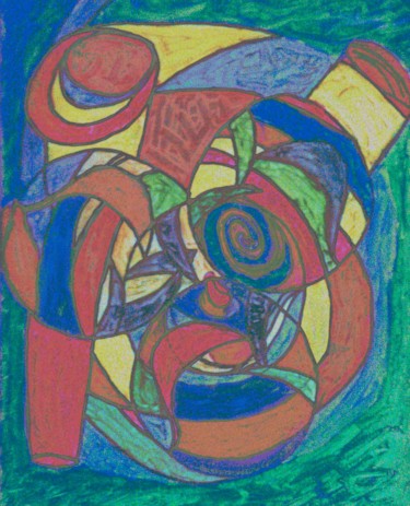 Peinture intitulée "Coeur organique" par Zykram, Œuvre d'art originale