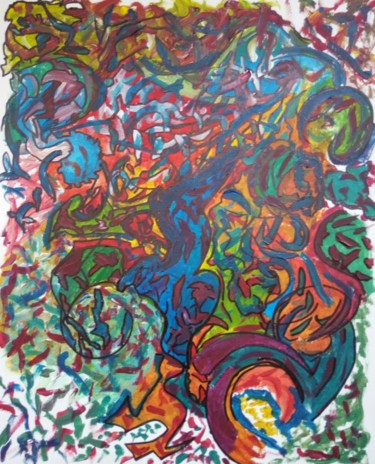 Peinture intitulée "Tout un monde à déc…" par Zykram, Œuvre d'art originale