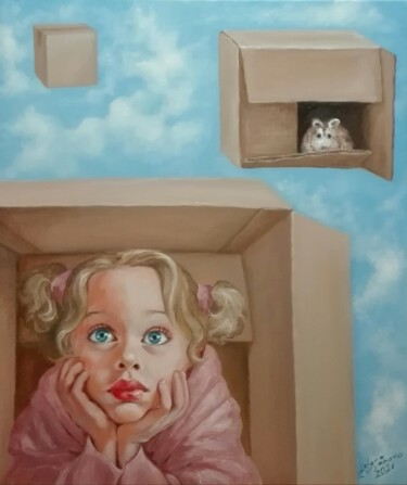 Peinture intitulée "Isolation" par Helena Zyryanova, Œuvre d'art originale, Huile