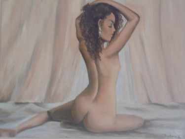 Pittura intitolato "Naked lady" da Liubov Aristova, Opera d'arte originale, Olio