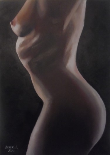 Painting titled "torso woman" by Liubov Aristova, Original Artwork, Oil