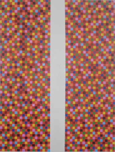 Картина под названием "Duo cube" - Liubov Aristova, Подлинное произведение искусства, Масло