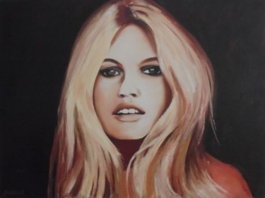 Peinture intitulée "Brigitte Bardot" par Liubov Aristova, Œuvre d'art originale, Huile