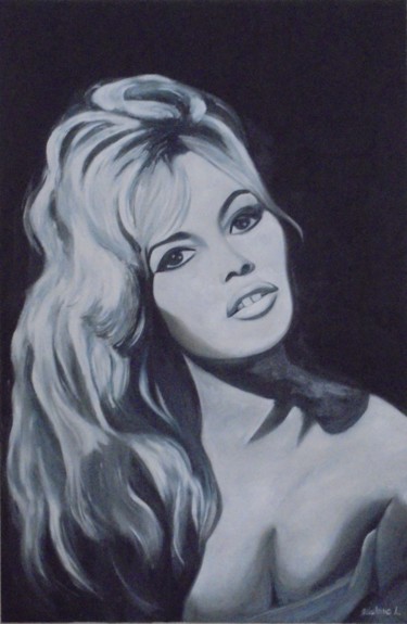 Peinture intitulée "Brigitte Bardot 1" par Liubov Aristova, Œuvre d'art originale, Huile