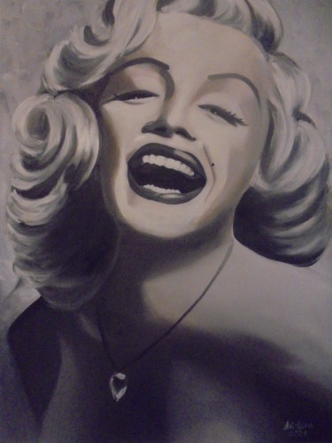 Peinture intitulée "Marilyn Monroe 2" par Liubov Aristova, Œuvre d'art originale, Huile