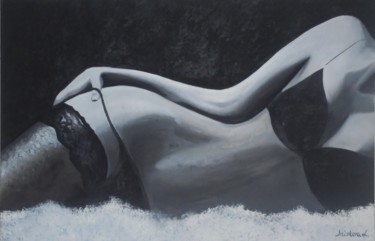 Картина под названием "Pretty woman" - Liubov Aristova, Подлинное произведение искусства, Масло